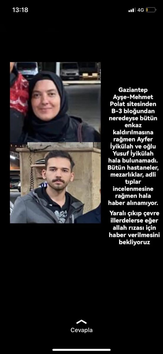 Hiilalunluu's tweet photo. ❗️ÖNEMLİ ❗️YAKINLARIMIZA HALA ULAŞAMADIK İbrahimli Ayşe Mehmet Polat SİTESİ #ayşemehmetpolatsitesi  #DEPREMZEDELER #uzaktan #okullaracilsin #Gaziantep @OguzhanUgur @haluklevent @DepremDairesi @ahbap @AFADBaskanlik #ahbab #onlineegitimistemiyoruz #depremzede #polatsitesi https://t.co/yri94rSuBl