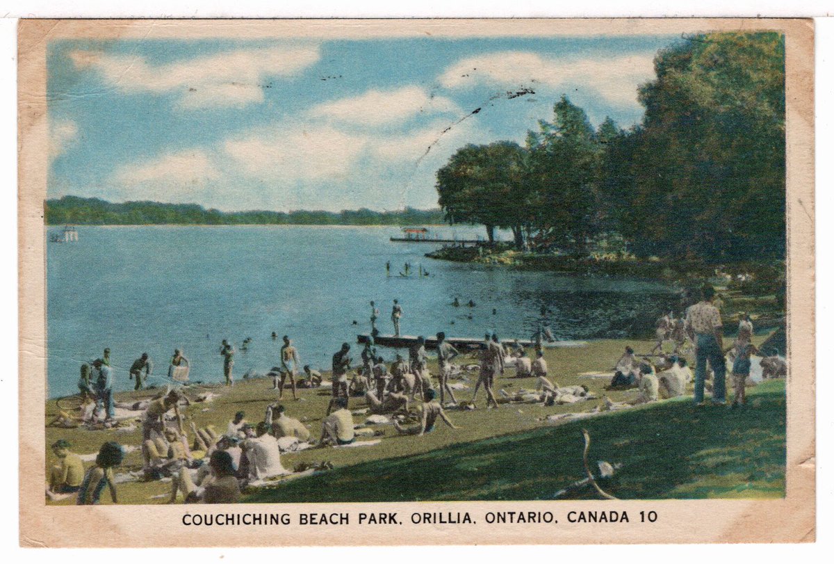 Old Canada Series on Twitter "Couchiching Beach Park, Orillia in 1949."