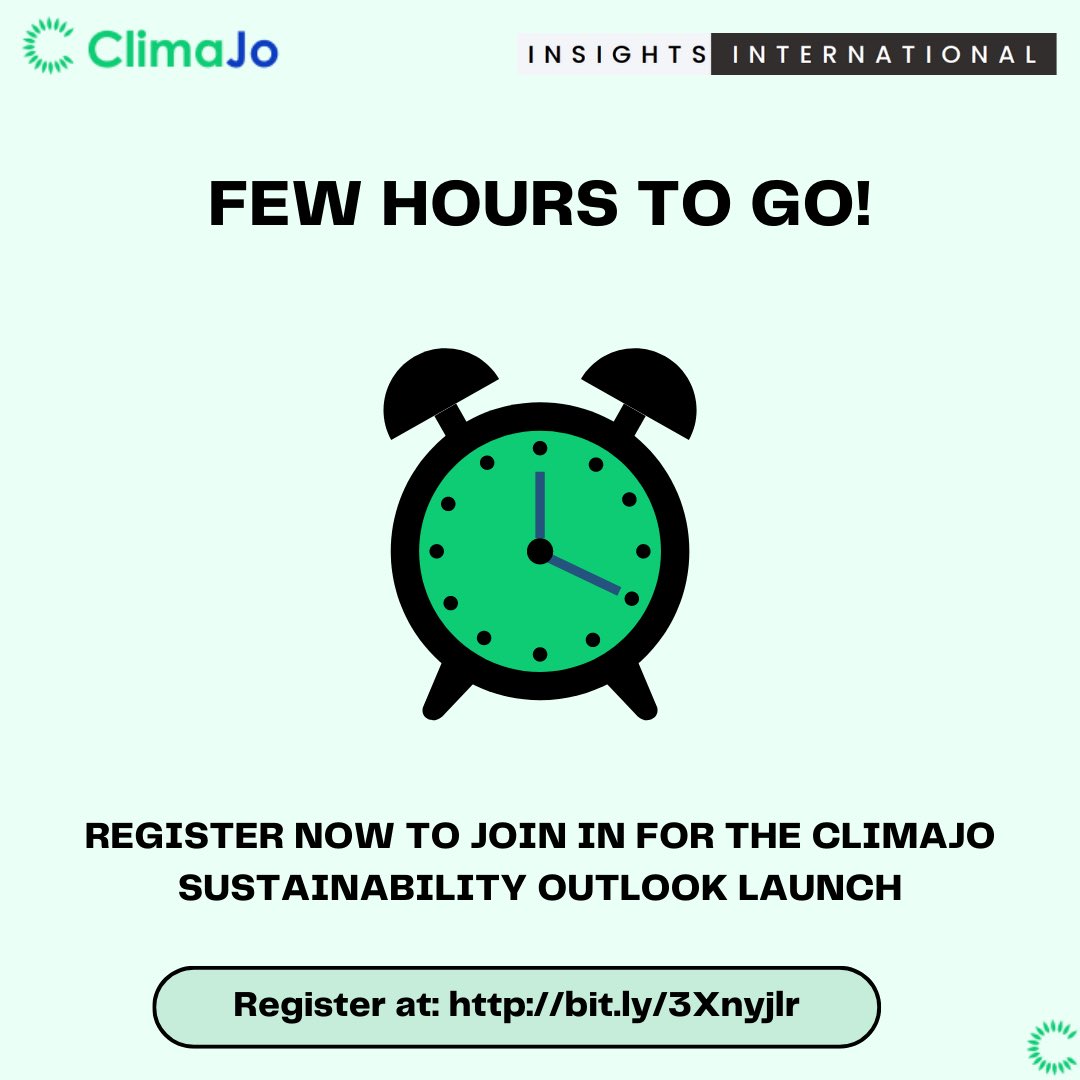 Two hours before registration closes! 😱

Register for the free webinar and early get access to the report: bit.ly/3Xnyjlr 

#sustainability #cii #climate #sustanable #gpi