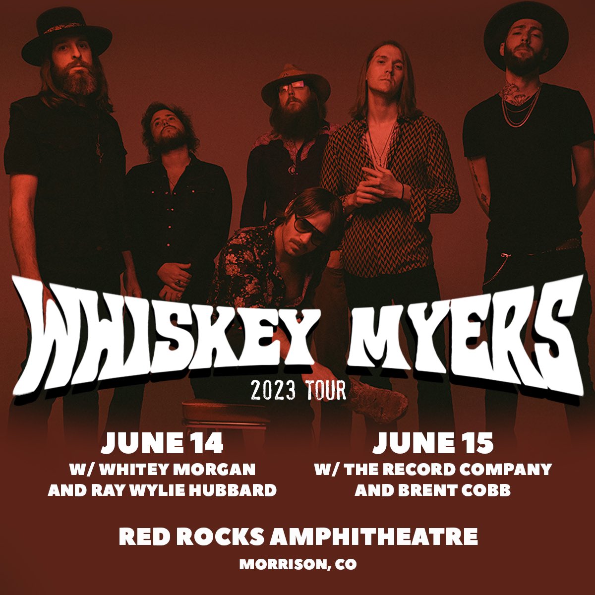 Whiskey Myers on Twitter "Heading back to RedRocksCO for a couple of