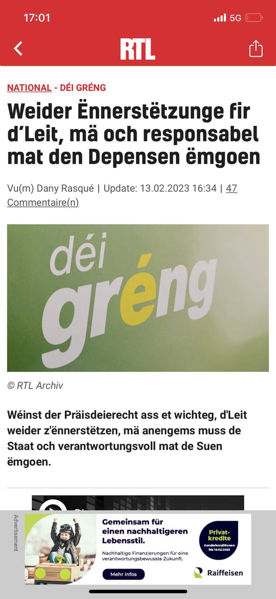 michwolter's tweet photo. Et ass schued dat déi Partei net an der Regierung ass. Déi hu souvill flott Iddien déi si da giffen emsetzen. https://t.co/D34qltcywS