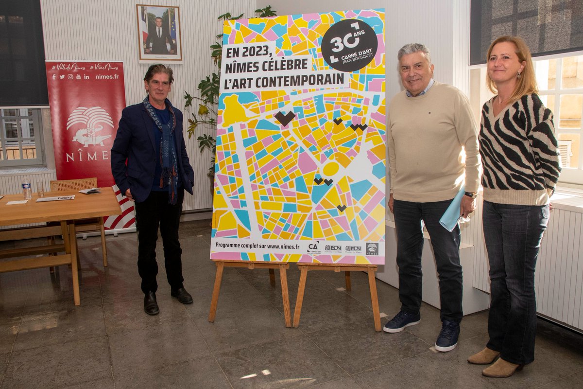 nimes's tweet photo. 🎉30 ans de Carré d’Art 
🔸Ils seront célébrés cette année, à travers une riche programmation, avec une journée de célébration le 9 mai. 
👉Et dès 2024 la 1e édition d’un événement d’art contemporain d’envergure internationale
📲infos▶https://t.co/1oEctlJN3D https://t.co/C7zzPpF42O