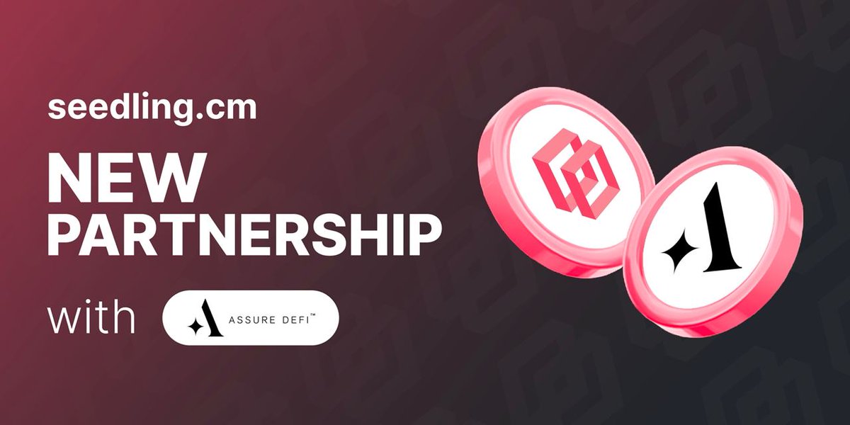 Seedling (@seedlingcm) on Twitter photo Announcing our partnership with <a href="/AssureDefi/">Assure DeFi</a>! We're proud to have this extra layer of security, cementing Seedling at the forefront of the launchpad space in terms of community protection. Assure is the leader in founder verification. No more bad actors. Support credible builders! Announcing our partnership with <a href="/AssureDefi/">Assure DeFi</a>! We're proud to have this extra layer of security, cementing Seedling at the forefront of the launchpad space in terms of community protection. Assure is the leader in founder verification. No more bad actors. Support credible builders!
