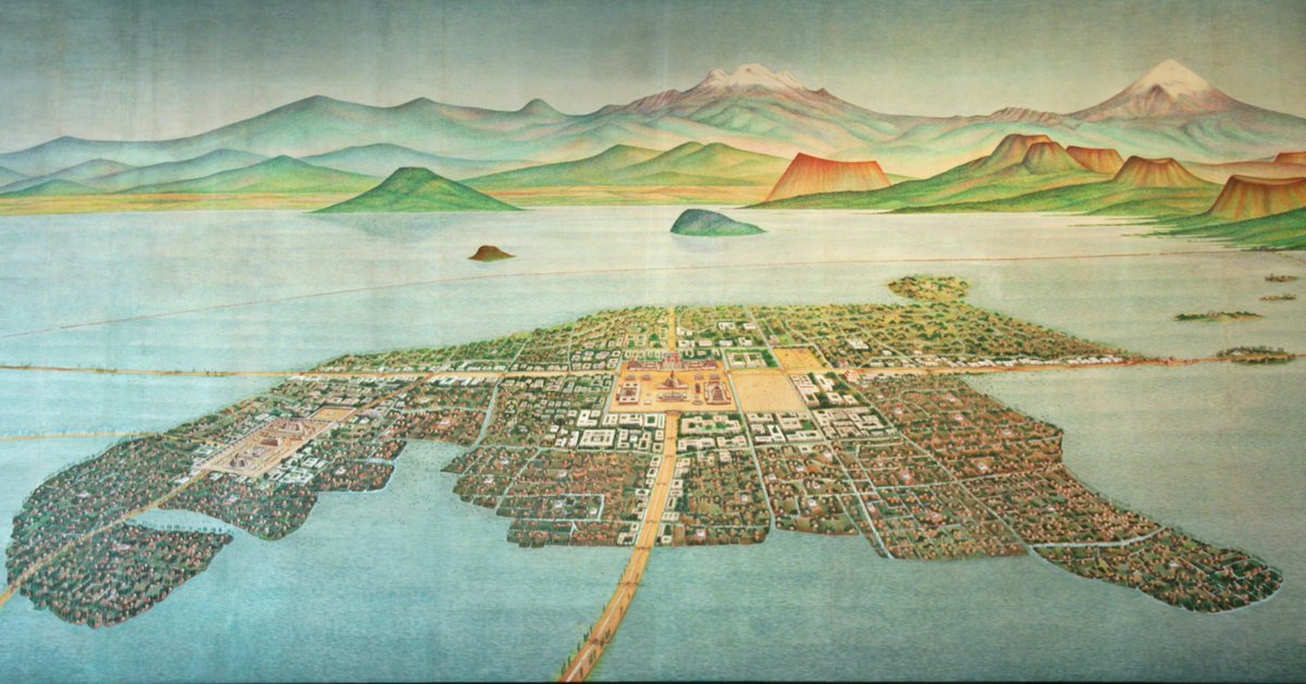 Motmotorg's tweet photo. Lake Texcoco was once the center of the Aztec empire, a thriving metropolis with canals, causeways, and floating gardens. This ancient city was home to the Aztecs and a testament to their innovative engineering and agricultural prowess. #LakeTexcoco #AztecCivilization https://t.co/8xCsNv14BK