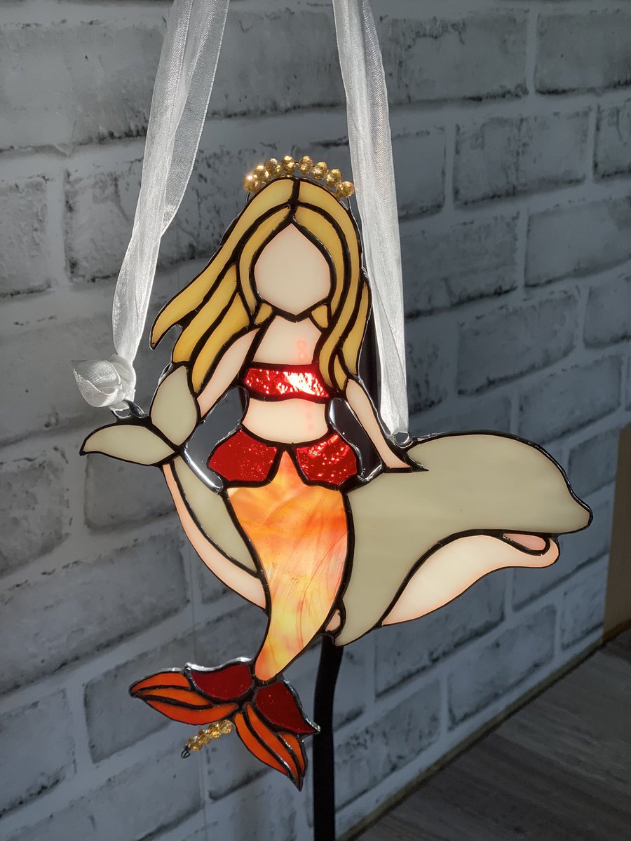 StainInMyGlass's tweet image. #mermaidart, #stainedglass