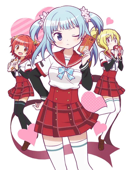 Happy Valentine's Dayレナ「べ、別にあんたのために買ったわけじゃないんだからね!かえでが美味しそうって言うから...でも、あんたが欲しいっていうならあげたっていいわよ!」#マギレコ #バレンタイン 