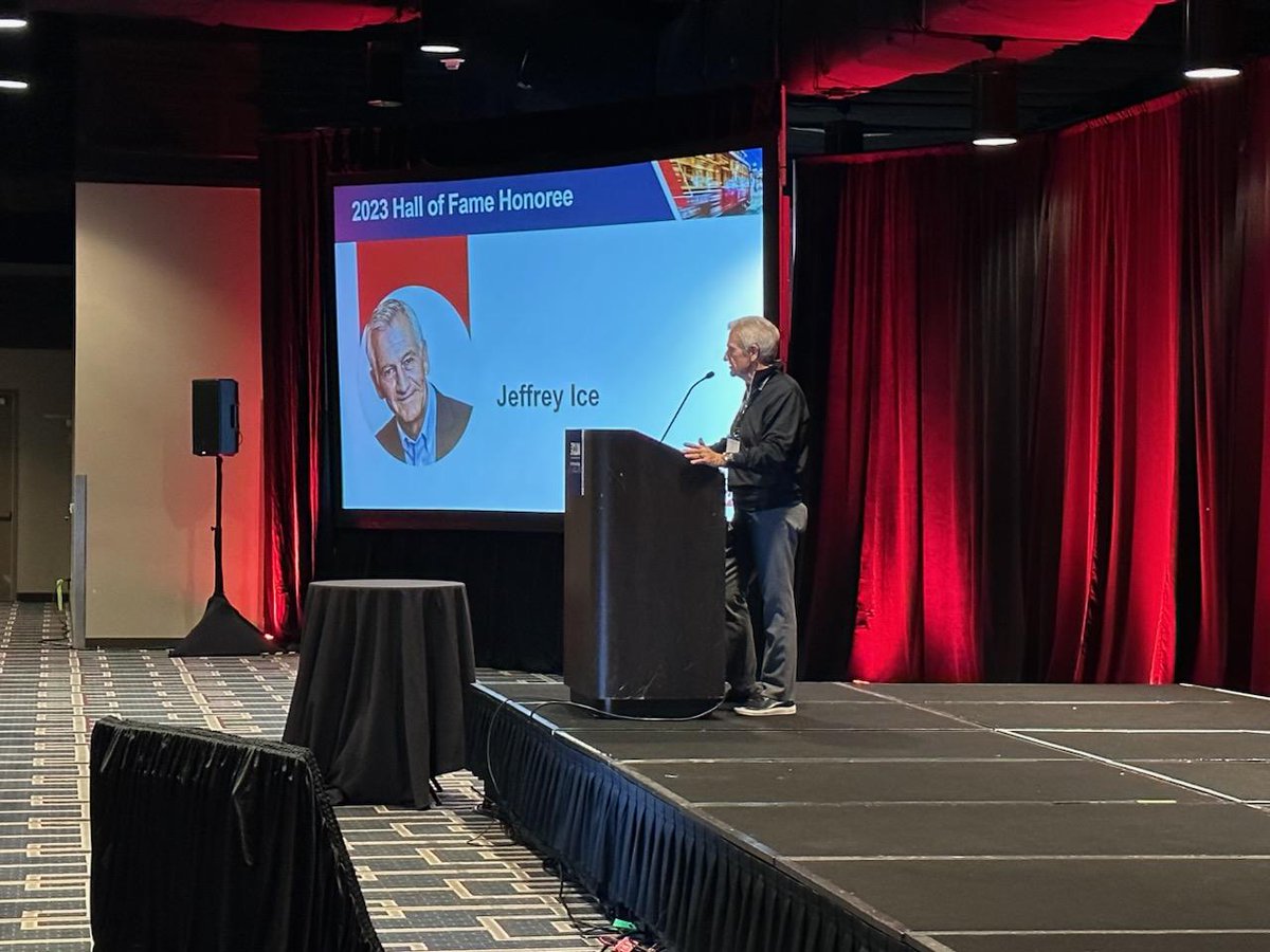 rstranspo's tweet photo. Congratulations to #CLDA Hall of Fame honoree Jeffrey Ice, Risk Strategies (retired), for his lifelong dedication to the #logistic industry #CLDAFMF23  Jeff was honored at the 2023 CLDA Final Mile Forum in New Orleans Feb 9-11. https://t.co/w0kidJL9jr