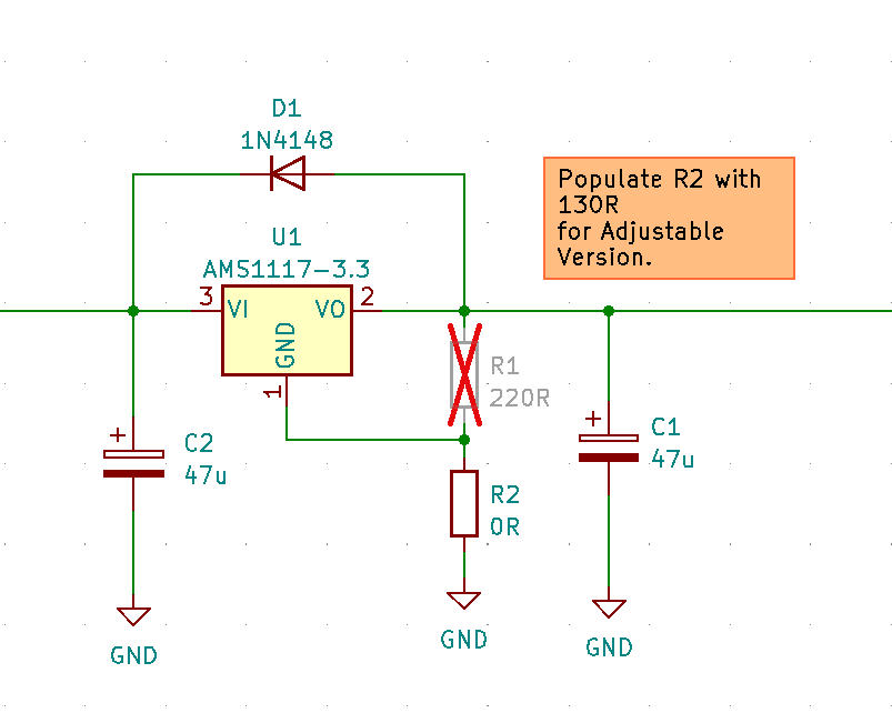 AislerHQ's tweet photo. KiCad 7 lets you mark components in the schematic as " Do not populate". This is visually marked by a gray symbol which is crossed out. https://t.co/QayjmkJd6q