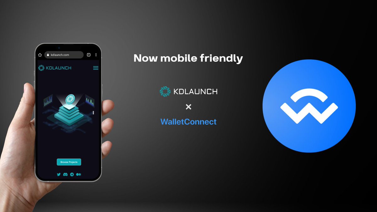 KD_Labs's tweet photo. KDLaunch now supports official @WalletConnect
Any Kadena wallet that supports WalletConnect can be used to access the #KDLaunch platform from mobile devices.
#Kadena $KDL $KDS $KDA #Launchpa #Mobile https://t.co/YqPbRDsBHk