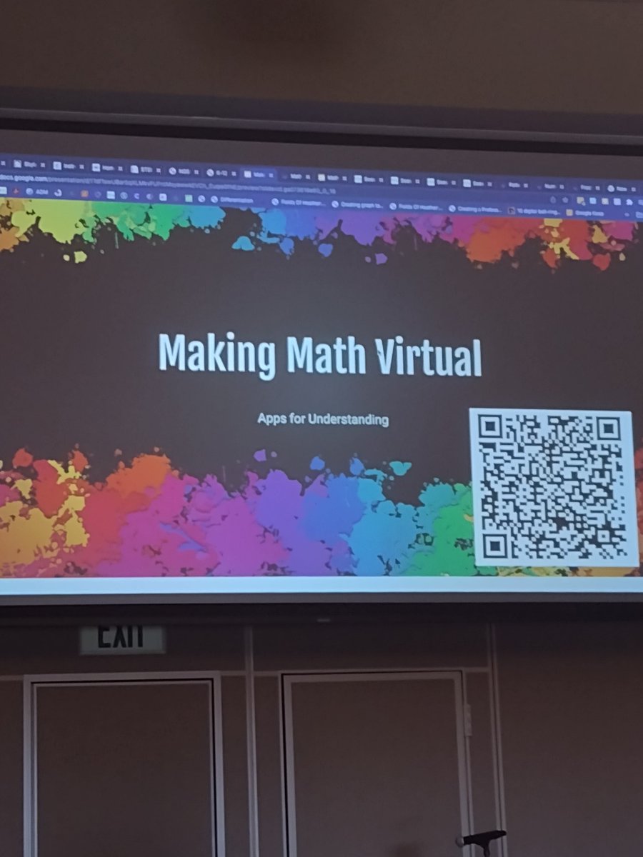 Lots of great ideas on the way from <a href="/krishenning/">Kristen Henning</a> on Making Math Virtual. Hurry down to join in Suite 60  #peteandc #rocketpride