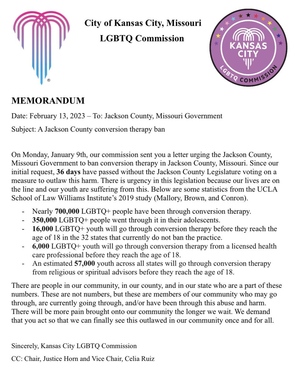 JusticeHorn_'s tweet photo. Since our initial request, 36 days have went by without the county voting on a conversion therapy ban. The same county that flew pride flags at their courthouses in June are now holding up a conversion therapy ban. 

Today, we demand the passage of a conversion therapy ban. (1/2) https://t.co/XMSO3krlRN