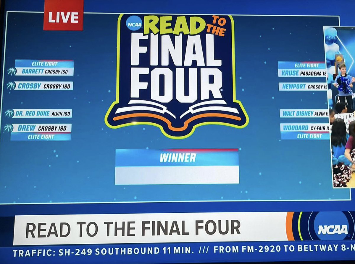 MrsClevenger1's tweet photo. Woodard 3rd graders have advanced to the Top 8 in the Final 4 Reading challenge! We are beyond excited and would love to celebrate with them! Who wants to help us?! @SuptMarkHenry @DarcyMingoia @11greenwave #readtothefinal4 @JulieHinaman @@AdamSaenzPhD  @JSerravallo https://t.co/GLleHc3ATQ