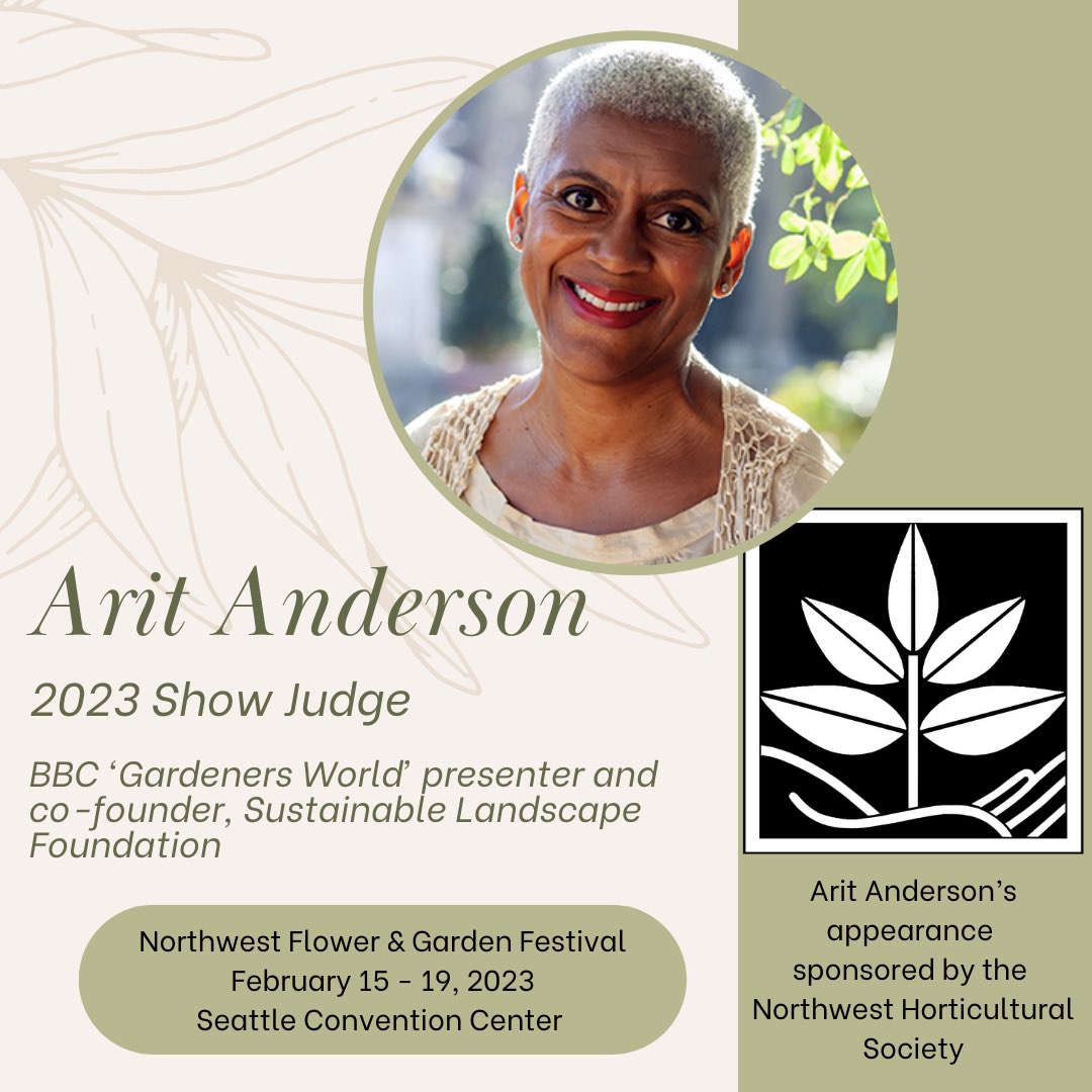 Thank you to the <a href="/nwhortsociety/">Northwest Horticultural Society</a> for sponsoring Show Judge and Speaker Arit Anderson from Great Britain. Arit will be speaking on our opening days. Go to gardenshow.com/seminars for details.