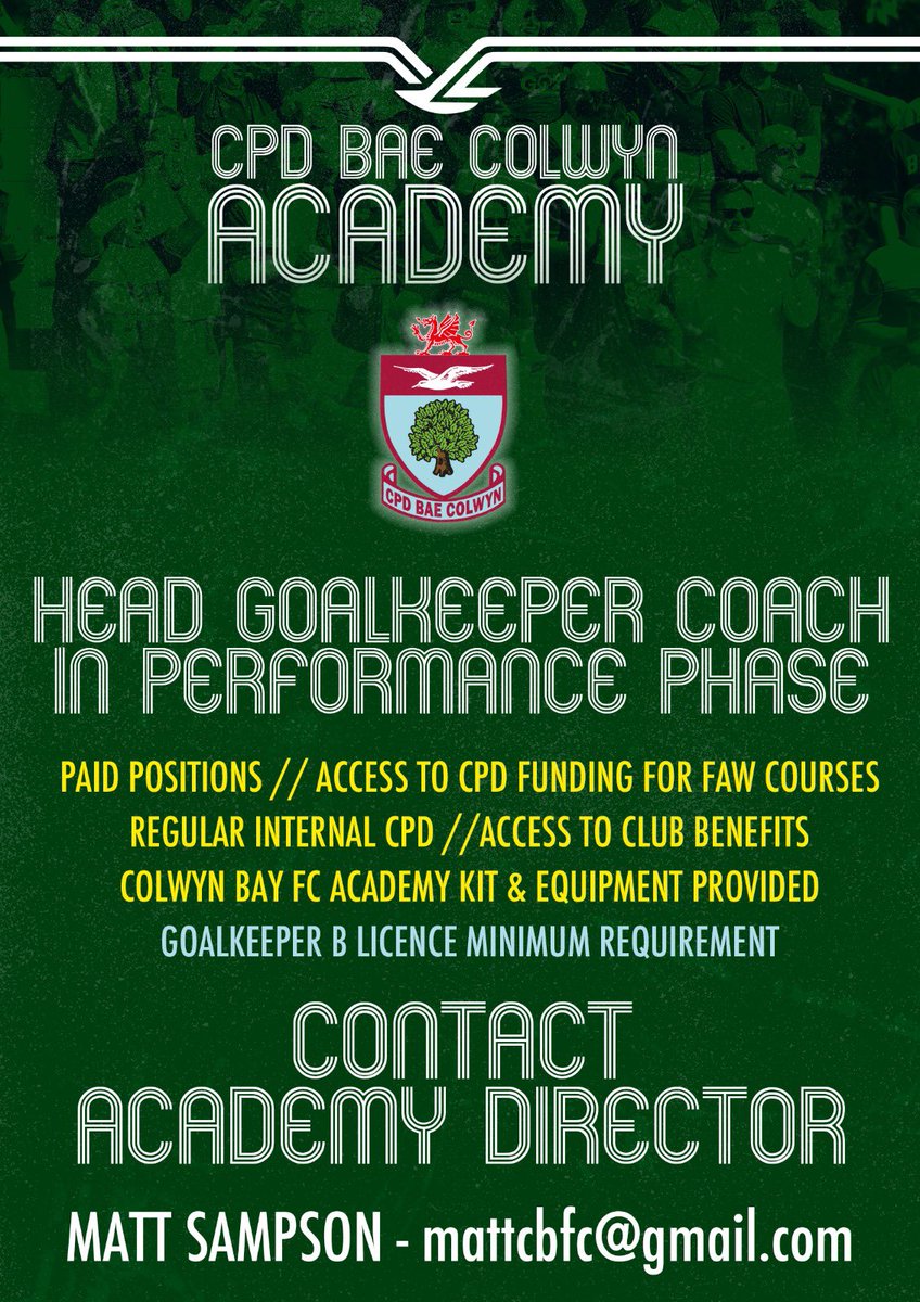 We’re on the look out for Academy coaches and players. Contact details on graphics ⬇️ please retweet and share to anyone you think might be interested 🕊️