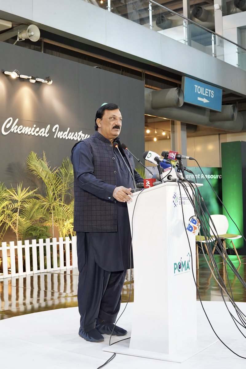 PCE_2022's tweet photo. Highlights from Pakistan Chemical Expo 2023 | Day 01. 
Guest of Honour | Tasneem Ahmed Qureshi (Minister of State for Industries and Production.) 
@Pak_MoIP 

#PakistanChemicalExpo #ChemicalExhibition #PCE2023 #PCMA https://t.co/S6SZgJFA5C