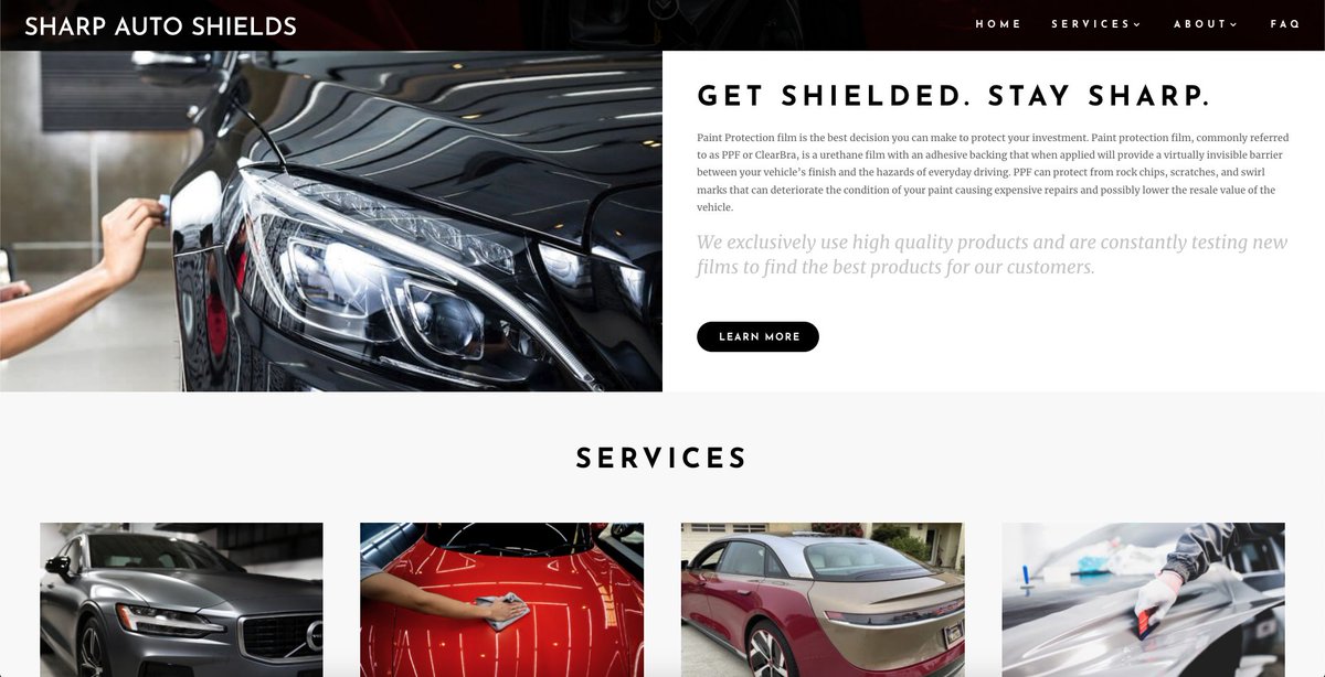 danieldehart's tweet photo. Following the advice of several other designers, I've decided it's time to Show My Work in public.
Here's a website for an automobile PPF (paint protection film) company here in DFW, Texas.
Created a custom gallery and a CMS for their services.
#wordpress #showwork https://t.co/XJH7dfoZbm