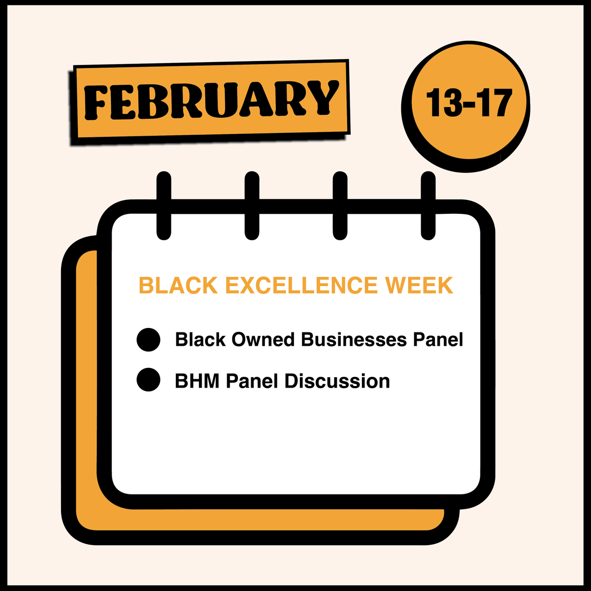 SFStudentLife's tweet image. Black History Month Black Excellence Week 
Pop in to learn from local Black business owners on their experience starting and maintaining their businesses!
☑️ Black Owned Businesses Panel
🕛 Wednesday, February 15, Noon – 1 p.m., I-49 (My Brother's Keeper)
 bit.ly/3JlxjuS