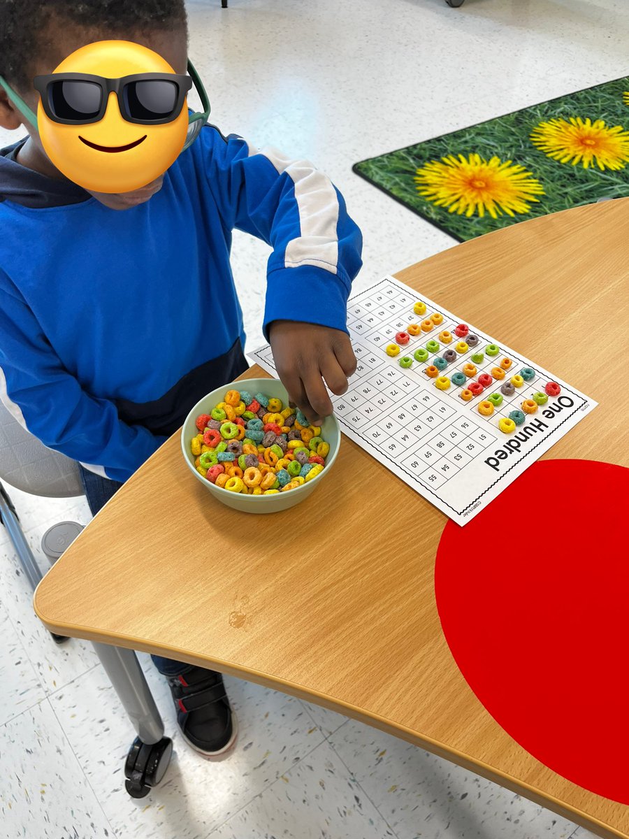 msmaggiedill's tweet photo. Celebrating the 100th day of school with a favorite hands on activity- Fruit Loop Ten Frames! A few might not have made it on the board 😂 #exploration #joy #specialeducation https://t.co/pcwOU7hN6h