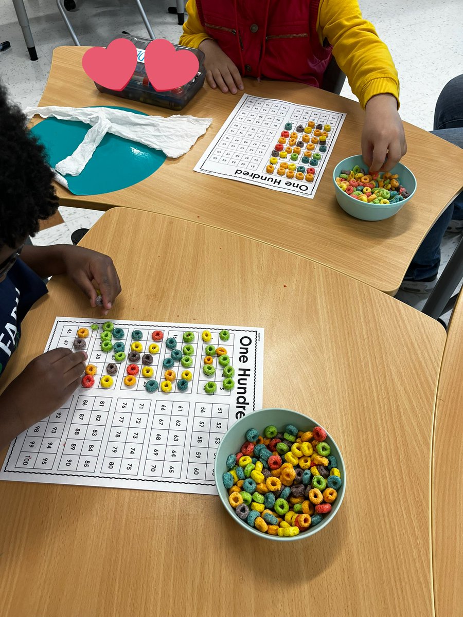 msmaggiedill's tweet photo. Celebrating the 100th day of school with a favorite hands on activity- Fruit Loop Ten Frames! A few might not have made it on the board 😂 #exploration #joy #specialeducation https://t.co/pcwOU7hN6h