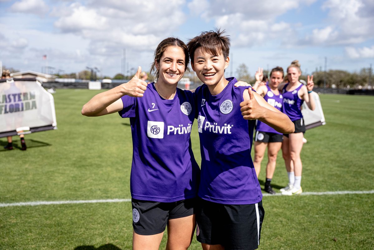 RacingLouFC's tweet photo. Every day is Galentine's Day with your teammates. 💜 https://t.co/J7ZSJ74DNP