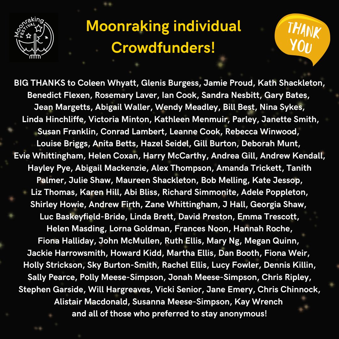 Well we did it! We brought back Moonraking! This Saturday will be the first time since 2017!  Thanks to our wonderful crowdfunders!