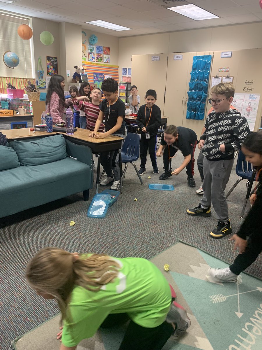 Think and Throw! Students are prompted and write on their paper. Crumble it, throw it and then pick one up! They then explain to a partner what the response on their paper means. Great for check for understanding. #adventureawaits