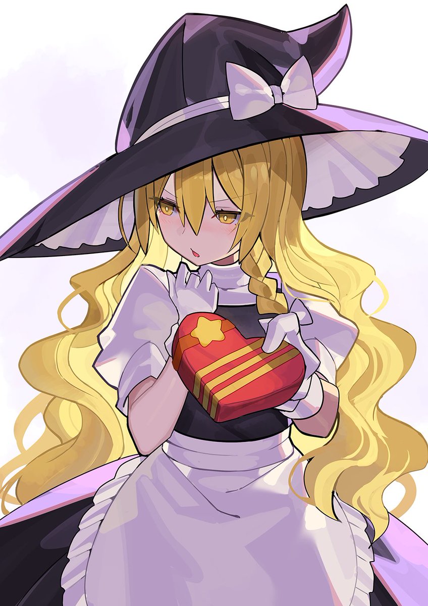 kirisame marisa 1girl hat blonde hair solo witch hat long hair yellow eyes  illustration images