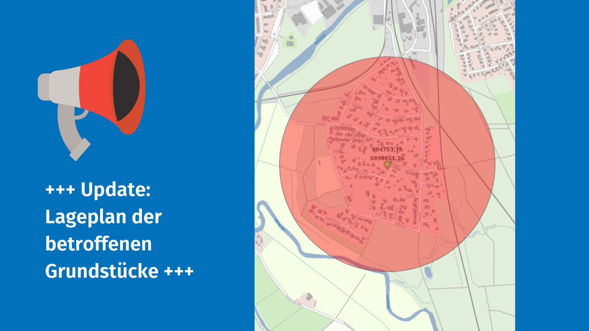 Nun steht auch der Lageplan fest. Alle Infos zur Entschärfung der #Fliegerbombe im Wilschenbruch gibt es auch auf unserer Website: hansestadt-lueneburg.de/rathaus/aktuel… #Lüneburg