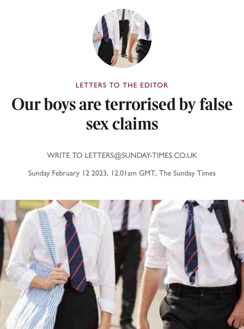 Our girls are terrorised by male violence. 1 in 4 women will be raped or sexually assaulted, 3 women are killed each week by a man, a man is more likely to be raped by a man than falsely accused — but sure let’s focus on false male fears.