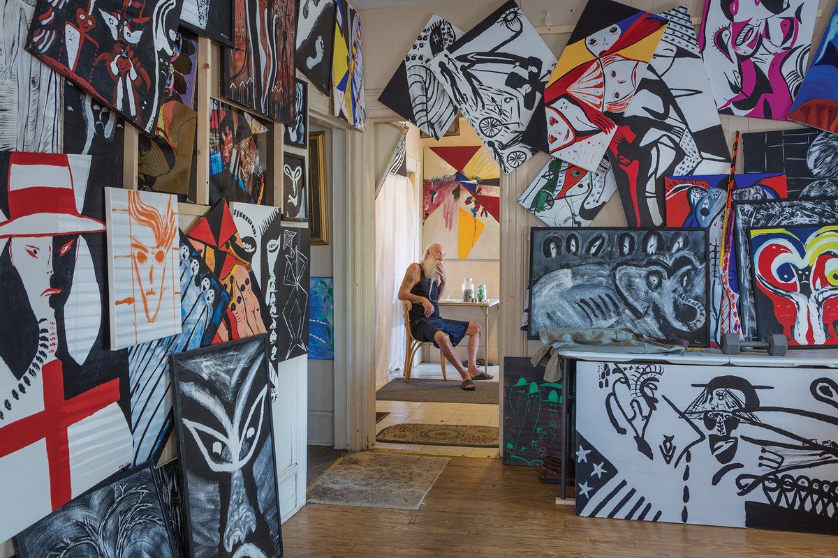 RawVisionMag's tweet photo. Step into the world of Ronald Mann. As a self-taught, Vietnam veteran artist with PTSD, he uses painting as self-therapy. Discover his work in #RawVision 101.
https://t.co/tNCYGi7THU
#RonaldMann #VietnamVeteranArtist #PTSD #SelfTherapy #ArtTherapy #OutsiderArt https://t.co/BgCkEq5JI0