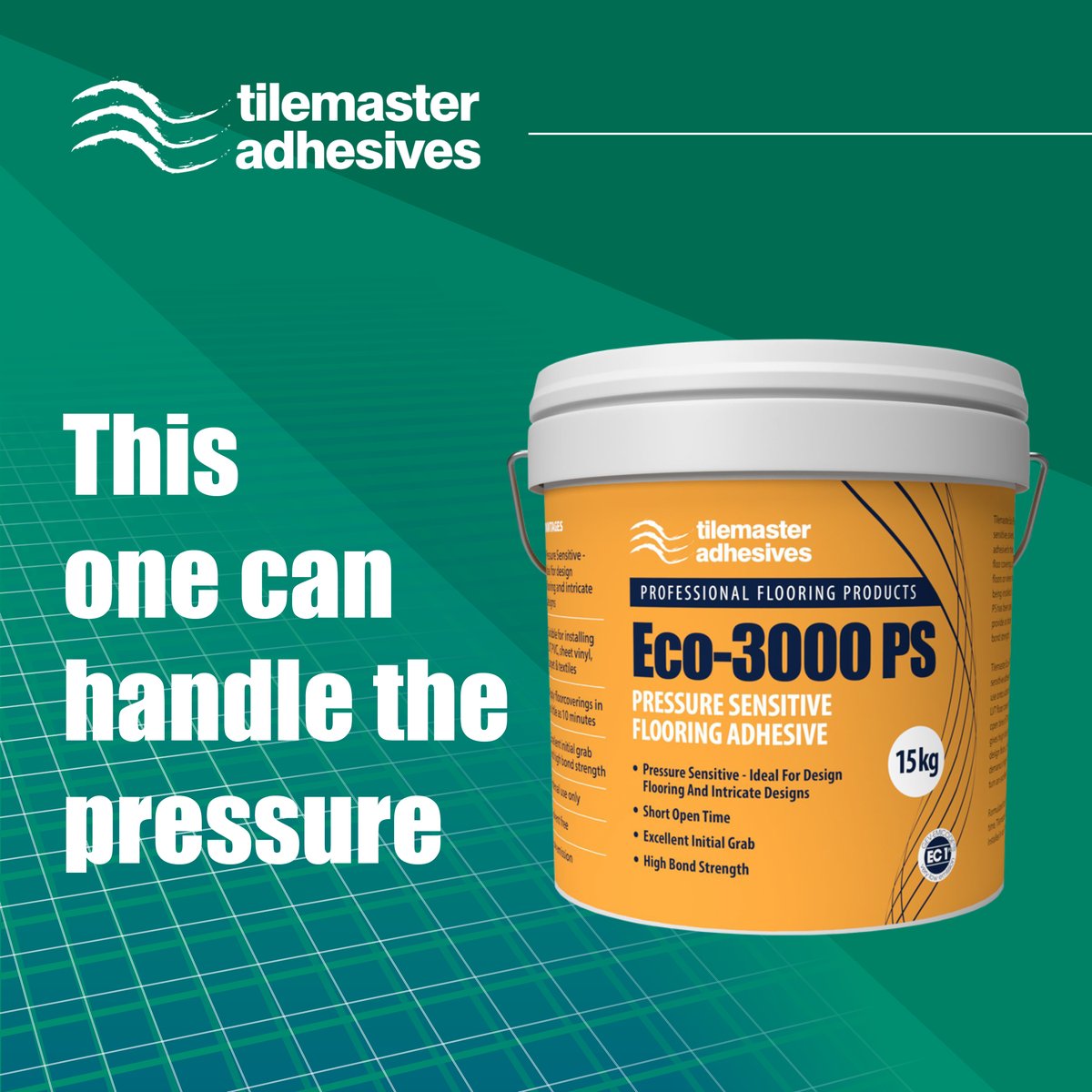 Tilemaster Eco-3000PS is a pressure sensitive, solvent free flooring adhesive which is perfect for the installation of LVT floor coverings, specifically for design floors or where intricate designs are being installed. For more information, head over to our website.

#Eco3000PS