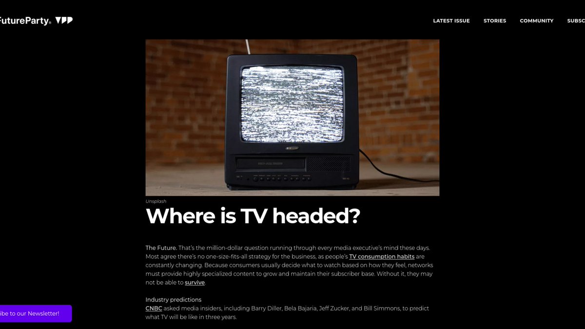 fairness_rocks's tweet photo. Where is TV headed? - https://t.co/4mSpJU8wG3 https://t.co/yappvv7hyG