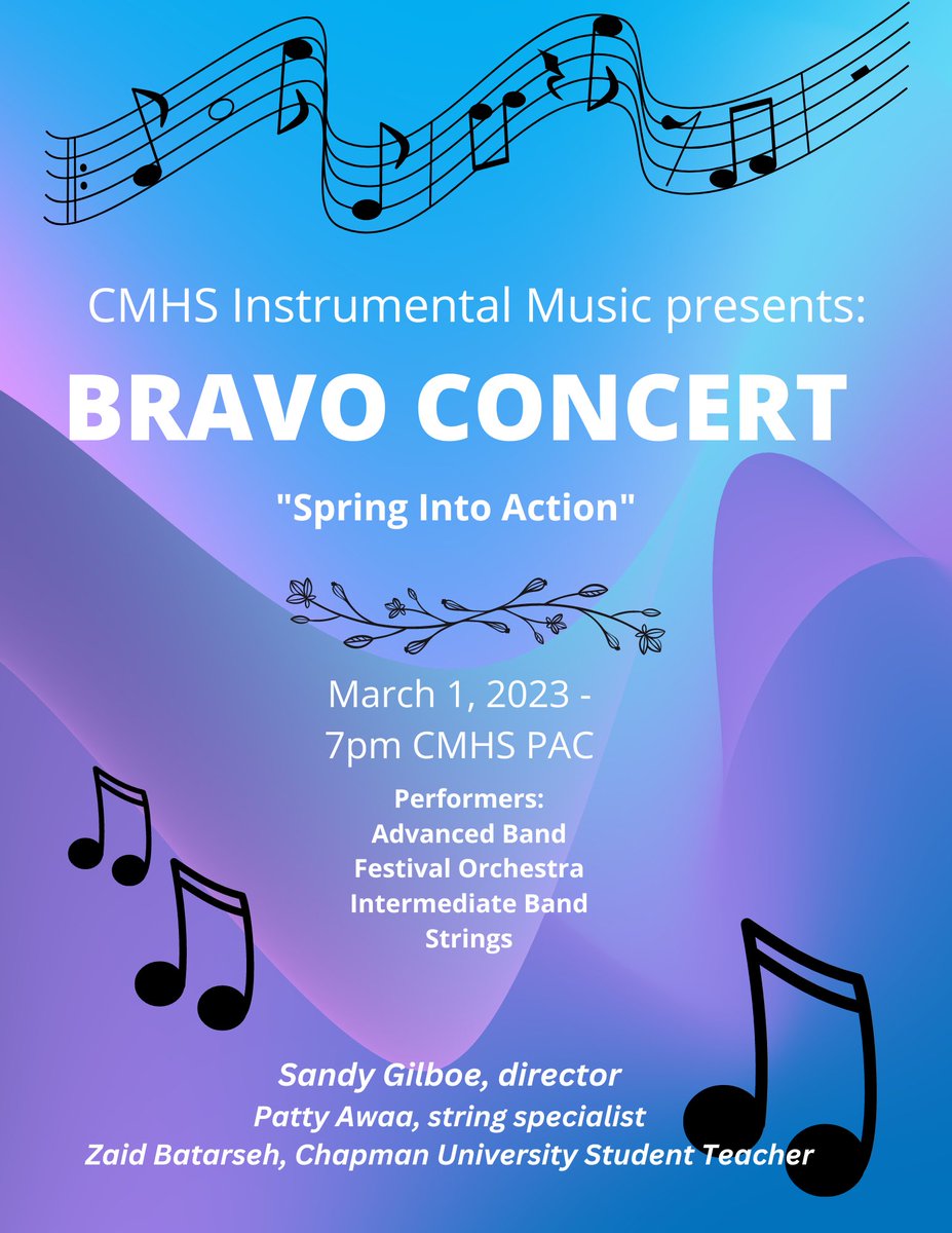 Please join us for the #MesaNation Instrumental Music Concert on March 1st! cmhs.schoolloop.com/pf4/cms2/event…