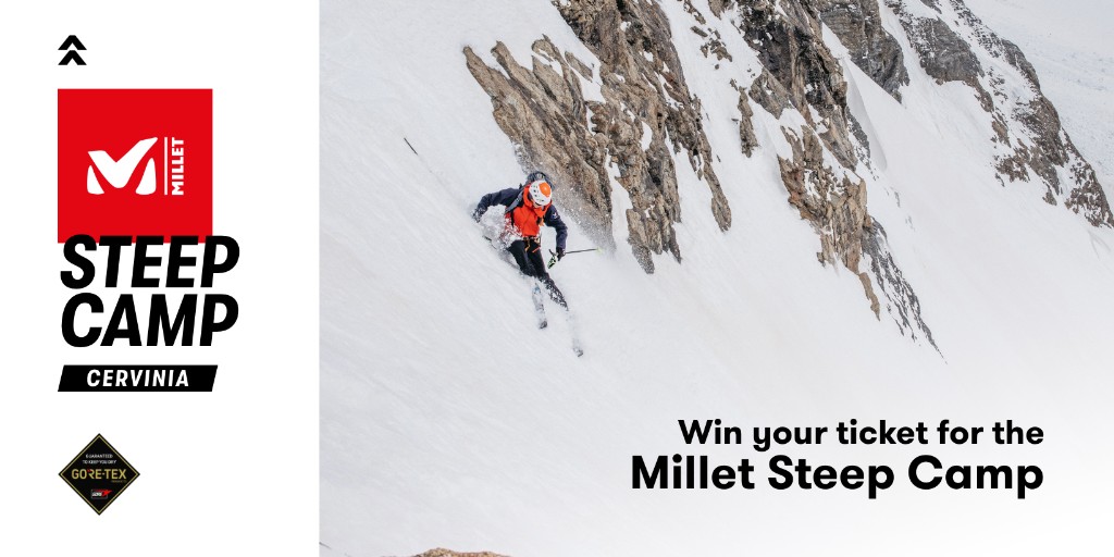 💥 Try to win your ticket for the Millet Steep Camp, a weekend of initiation to steep skiing with guides.

📍 Cervinia, IT

📅 From 17 to 19 March

Try your luck 👉 bit.ly/40OAlxP

#MilletRiseUp