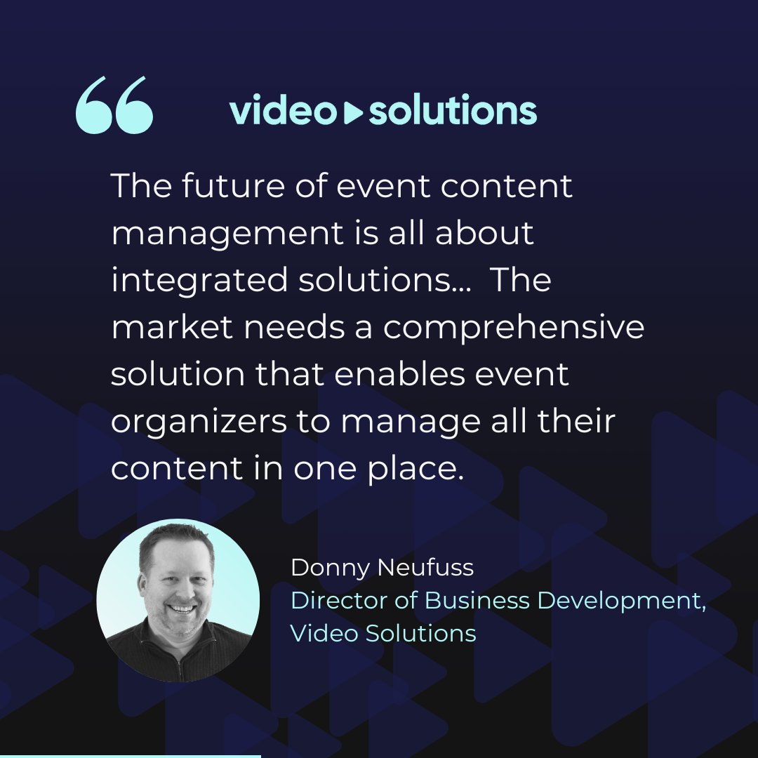 vidsolutionspro's tweet image. How can event organizers deliver a seamless content experience for remote and in-person attendees?

Learn why integrated solutions are the future of content management in our upcoming webinar. Register today at bit.ly/3Yq0PnY 

#AVTweeps #EventProfs #VideoSolutions #CTI