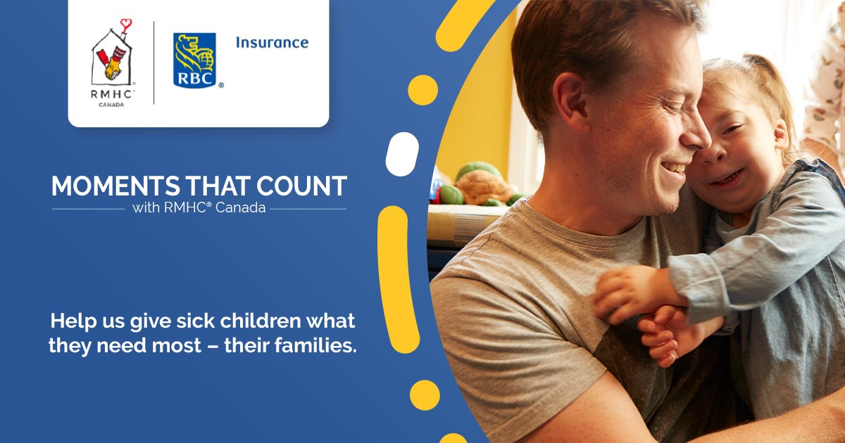 Tell us about your connection to RMHC across Canada and RBC Insurance will donate $5 for every submission (up to $250,000) in support of families with sick children from your community. #RMHCMomentsCount rmhccanada.ca/momentsthatcou…