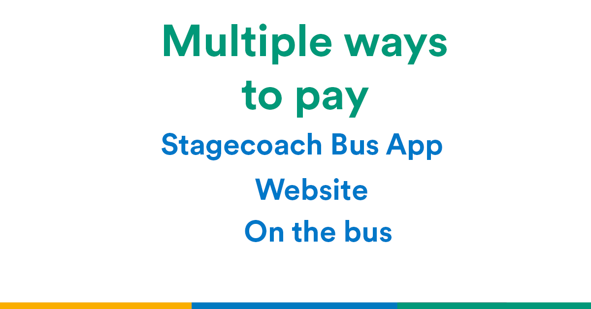 A range of different tickets can be bought on our app before you board. Download the Stagecoach Bus app for FREE and plan, track and buy in one place.