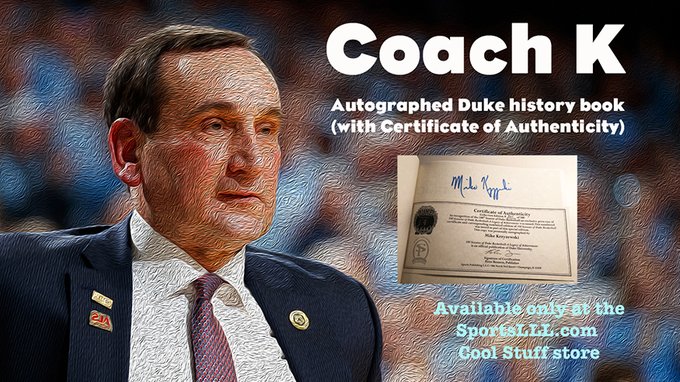 Happy 76th Birthday to former Duke basketball coach Mike Krzyzewski.  
