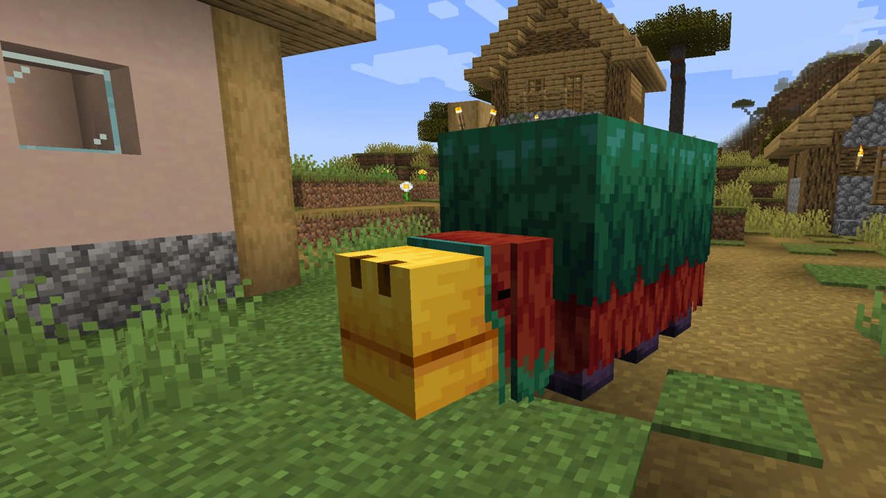 A sniffer stands in a village