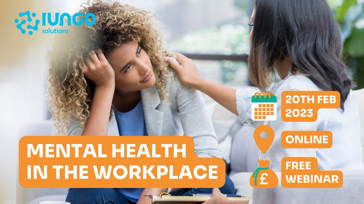 iungoHQ's tweet photo. What are you doing to better your mental health?

Why not do something positive - join our free 2 hr #CompassionateColleagues webinar to find out how you can best support yourself, friends and colleagues.

👉https://t.co/eG9w52Um6G

#MentalHealth #BlueMonday https://t.co/yPkrQfMoFT
