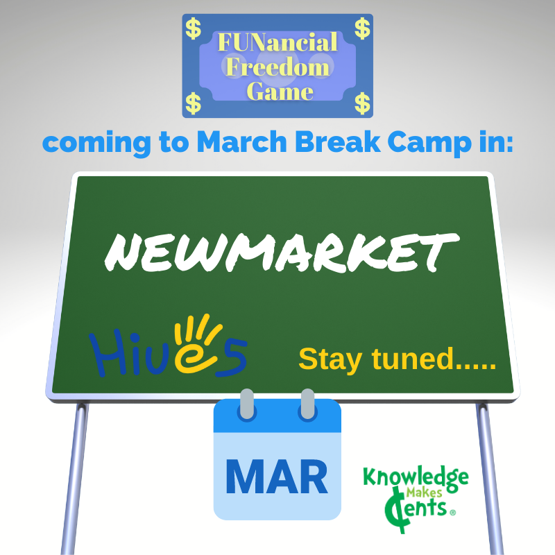 KMCents's tweet image. Exciting News! Our popular FUNancial Freedom Game is coming to a HIVE5 Kids STEAM March Break Camp in Newmarket! Stay tuned for more details.....

#Funwaytolearnaboutmoney #FinancialLiteracyforkids #funprogram

Contact us: info@knowledgemakescents.com
905-882-3130