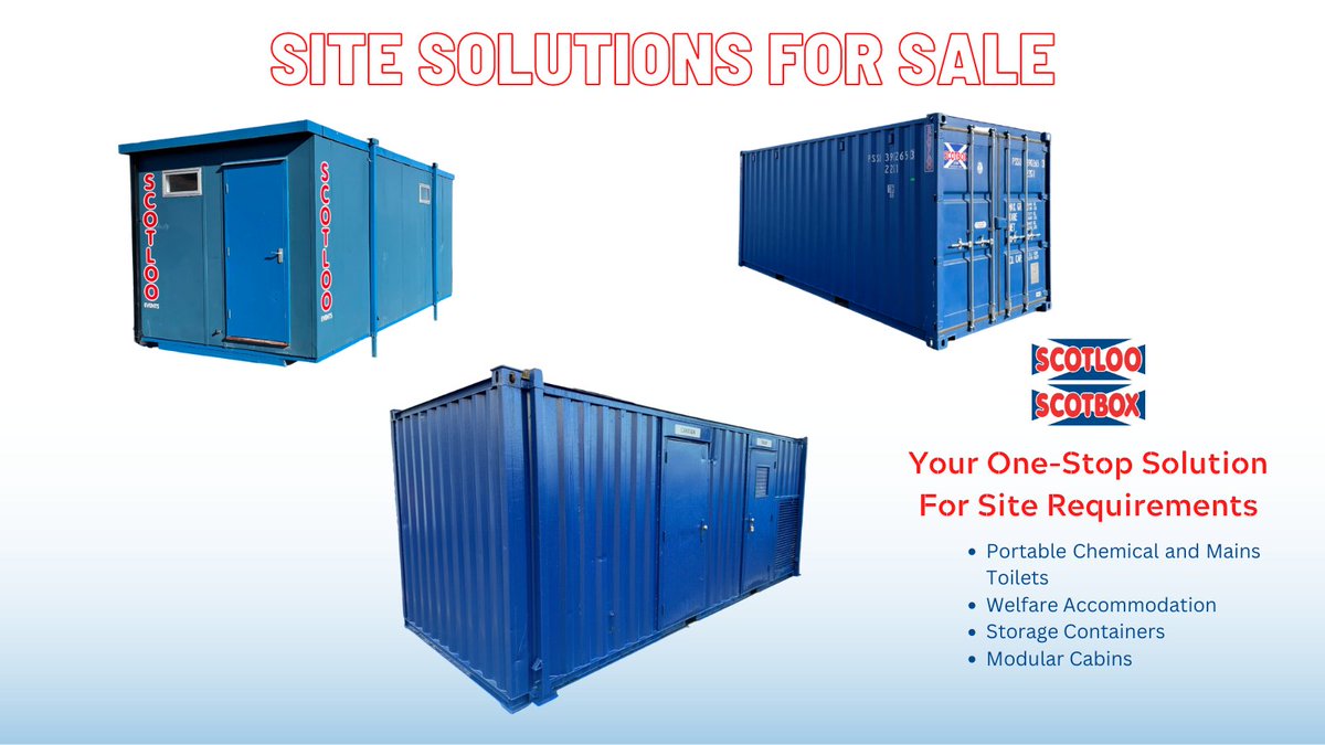 ScotlooScotbox's tweet image. We sell welfare accommodation, toilet &amp;amp; showers, offices, canteens, drying rooms and storage containers.
Want that delivered? We have a range of hiab transport to suit your load.
LEARN MORE
bitly.ws/x5F4
01738 472 002
sales@scotloo.com

#SiteAccomodation #SiteSolutions