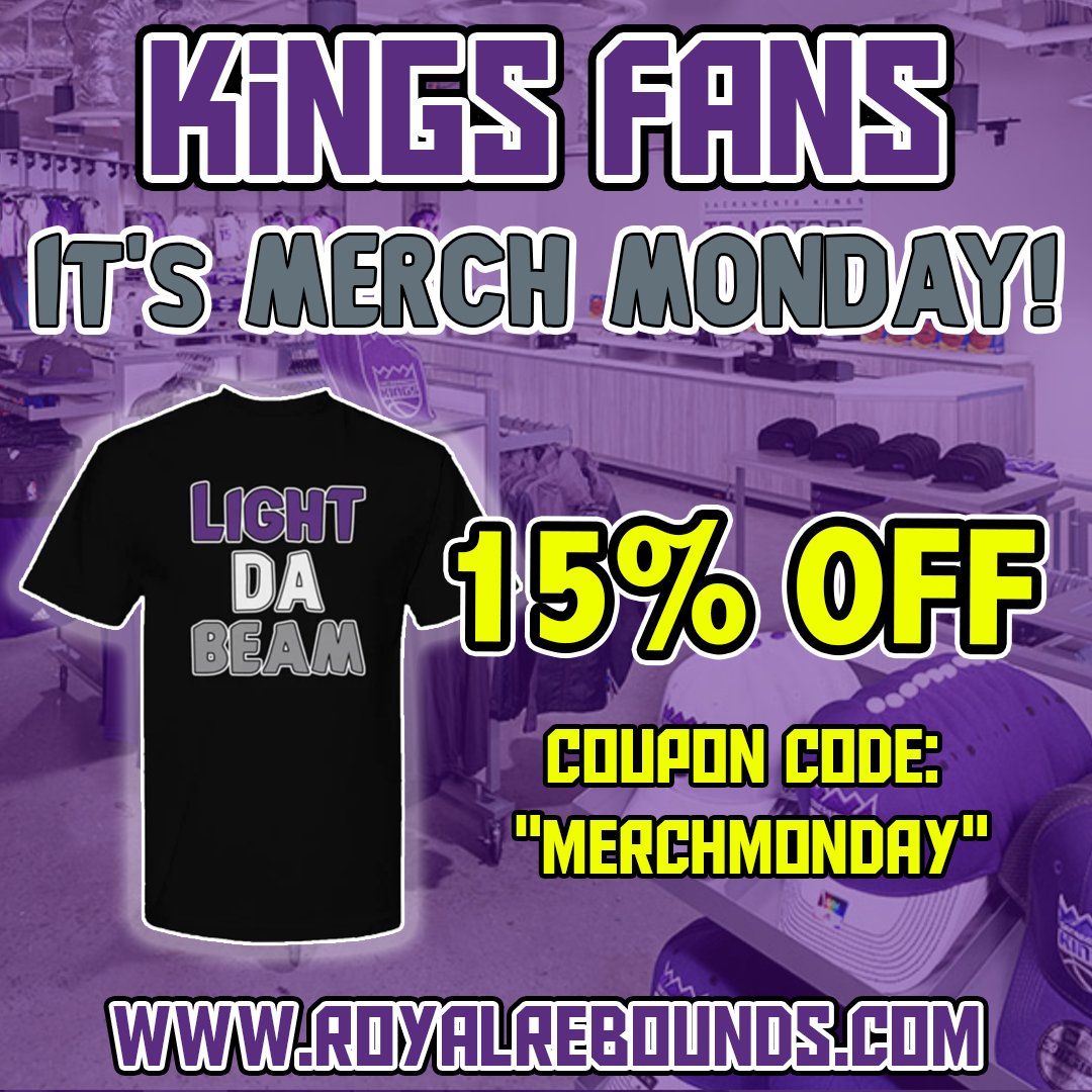 Grab the latest gear from Royal Rebounds! Support your FAVORITE Kings YouTube channel and your FAVORITE team as they fight their way back to the NBA Playoffs! *Coupon only valid on Monday's*