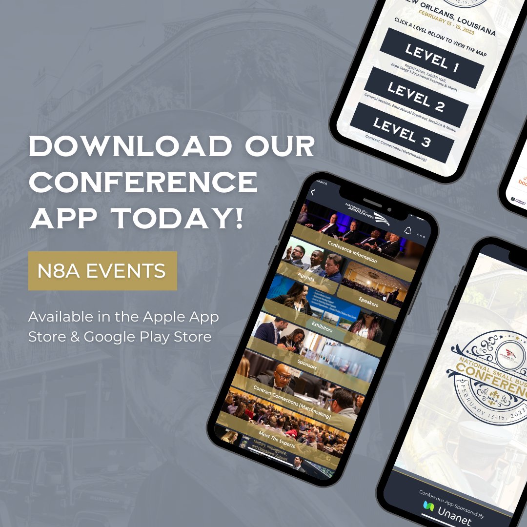 Download our 2023 National Small Business Conference app today to make the most of your conference experience! 

Apple App Store: ow.ly/5CJq50MQeHU

Google Play Store: ow.ly/3NMt50MQeIc