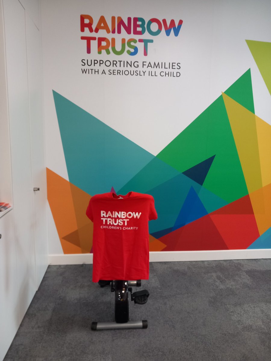 ZillahBingley's tweet photo. Getting ready in @RainbowTrustCC head office for The Great Insurance Bike Ride on #ILCDay tomorrow. Even the bike is #WearitRed https://t.co/cppP3DEvWA