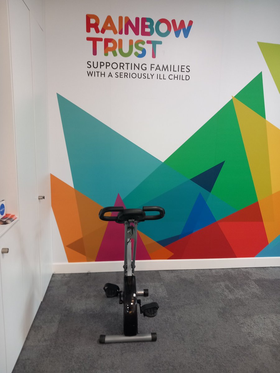 ZillahBingley's tweet photo. Getting ready in @RainbowTrustCC head office for The Great Insurance Bike Ride on #ILCDay tomorrow. Even the bike is #WearitRed https://t.co/cppP3DEvWA