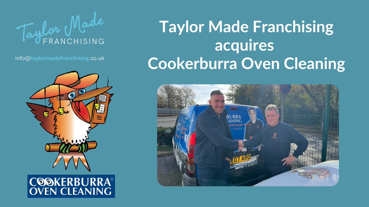 Exciting news! We have acquired Cookerburra Oven Cleaning. Full details in post: taylormadefranchising.co.uk/post/taylor-ma… 
#Franchising #FranchisingStrongerTogether #Acquisition