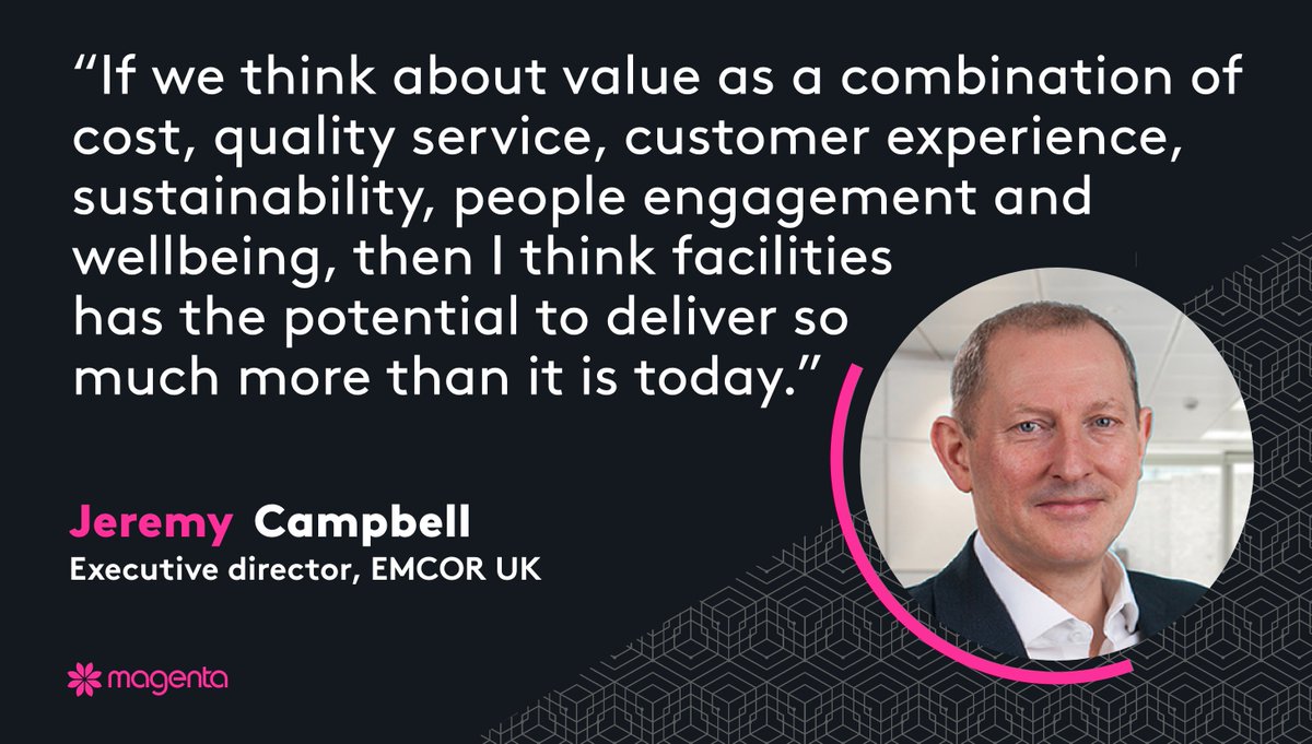 Jeremy Campbell from EMCOR UK is next up in our 'Resilience in the built environment' series. 

He discusses how FM can deliver value, talent attraction, sustainability and social value.

magentaassociates.co/building-resil…