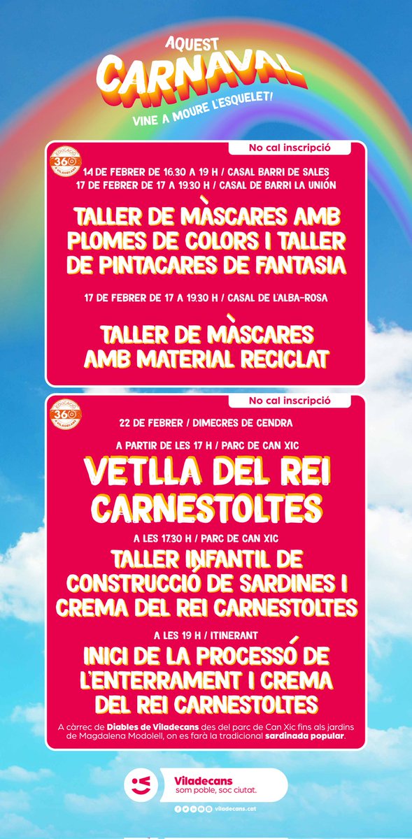 Activitats #Carnaval #Viladecans 🎭