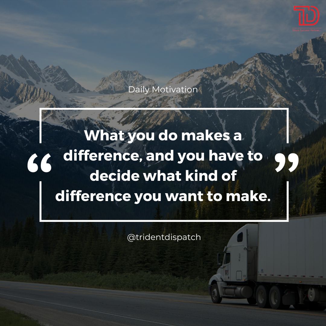 DispatchTrident's tweet photo. Every action counts! Make the difference you want to see in the world. #BeTheChange
Follow for more @tridentdispatch
#tridentdispatch #mondaymotivation #motivationalquotes #quotes #action #counts #world #truckdrivers #truckinglifestyle #dispatch https://t.co/VCV9TOsY19